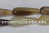 CAG6891 15.5 inches 10*30mm faceted teardrop line agate beads