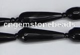 CAG6895 15.5 inches 10*30mm faceted teardrop line agate beads