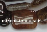 CAG690 15.5 inches 22*30mm rectangle dragon veins agate beads