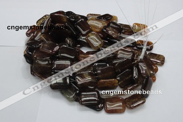 CAG690 15.5 inches 22*30mm rectangle dragon veins agate beads