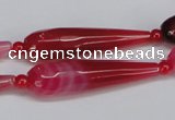 CAG6903 15.5 inches 10*40mm faceted teardrop line agate beads