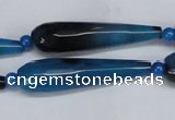 CAG6905 15.5 inches 10*40mm faceted teardrop line agate beads