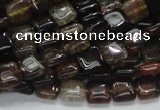 CAG692 15.5 inches 8*8mm square dragon veins agate beads wholesale