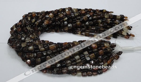 CAG692 15.5 inches 8*8mm square dragon veins agate beads wholesale