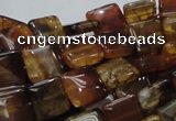 CAG693 15.5 inches 12*12mm square dragon veins agate beads