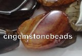 CAG696 15.5 inches 22*32mm twisted freeform dragon veins agate beads