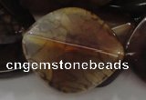 CAG697 15.5 inches 30*35mm freeform dragon veins agate beads