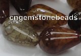 CAG698 15.5 inches 20*30mm teardrop dragon veins agate beads