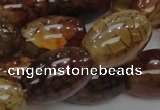 CAG700 15.5 inches 18*25mm rice dragon veins agate beads wholesale