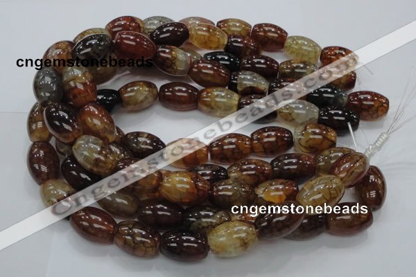 CAG700 15.5 inches 18*25mm rice dragon veins agate beads wholesale