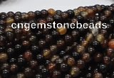 CAG701 15.5 inches 4mm round dragon veins agate beads wholesale