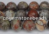 CAG7012 15.5 inches 8mm faceted round ocean agate gemstone beads