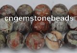 CAG7013 15.5 inches 10mm faceted round ocean agate gemstone beads