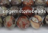 CAG7014 15.5 inches 12mm faceted round ocean agate gemstone beads