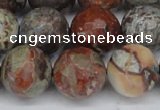 CAG7016 15.5 inches 16mm faceted round ocean agate gemstone beads