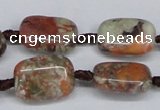 CAG7030 15.5 inches 13*18mm rectangle ocean agate gemstone beads