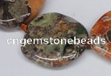 CAG7050 15.5 inches 15*20mm - 30*40mm freeform ocean agate beads