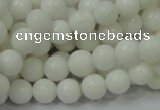 CAG706 15.5 inches 8mm round white agate gemstone beads wholesale