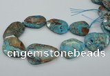 CAG7072 15.5 inches 30*40mm - 35*50mm faceted freeform ocean agate beads