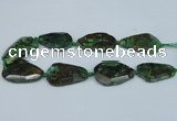 CAG7074 15.5 inches 25*35mm - 35*50mm faceted freeform ocean agate beads