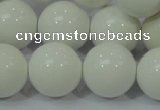 CAG709 15.5 inches 20mm round white agate gemstone beads wholesale