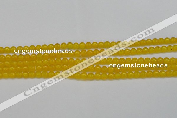 CAG7101 15.5 inches 6mm round yellow agate gemstone beads