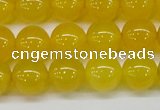 CAG7104 15.5 inches 12mm round yellow agate gemstone beads