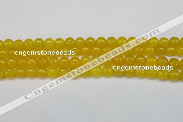 CAG7104 15.5 inches 12mm round yellow agate gemstone beads