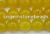 CAG7105 15.5 inches 14mm round yellow agate gemstone beads