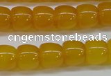 CAG7115 15.5 inches 10*12mm apple-shaped yellow agate gemstone beads