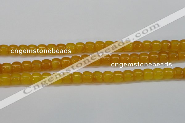 CAG7115 15.5 inches 10*12mm apple-shaped yellow agate gemstone beads