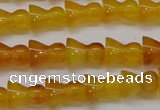 CAG7118 15.5 inches 9*11mm vase-shaped yellow agate gemstone beads