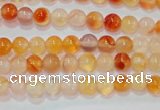 CAG7130 15.5 inches 4mm round red agate gemstone beads