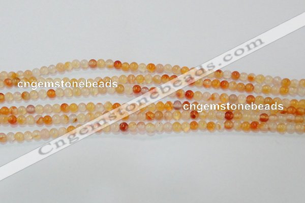 CAG7130 15.5 inches 4mm round red agate gemstone beads