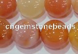 CAG7138 15.5 inches 20mm round red agate gemstone beads