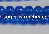 CAG7160 15.5 inches 8mm round blue agate gemstone beads