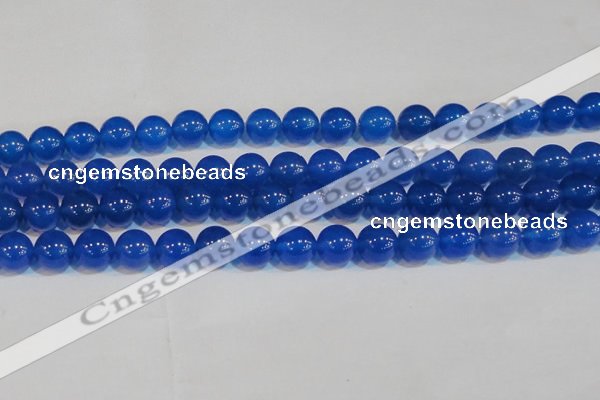 CAG7161 15.5 inches 10mm round blue agate gemstone beads