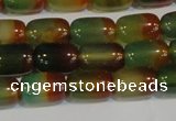 CAG7175 15.5 inches 8*12mm drum rainbow agate gemstone beads