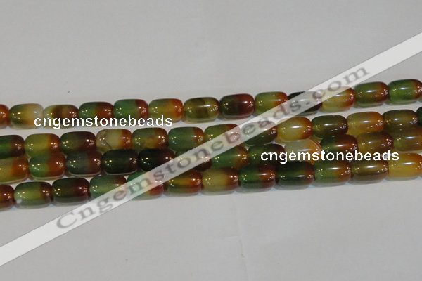 CAG7177 15.5 inches 12*16mm drum rainbow agate gemstone beads