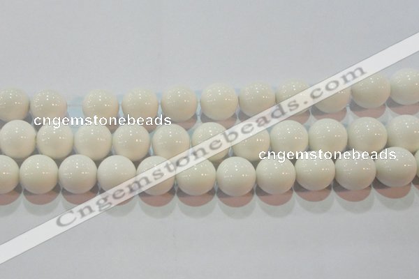 CAG7183 15.5 inches 16mm round white agate gemstone beads