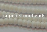 CAG7190 15.5 inches 4*6mm rondelle white agate gemstone beads