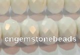 CAG7195 15.5 inches 10*14mm faceted rondelle white agate beads