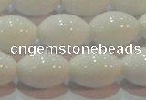 CAG7203 15.5 inches 10*14mm rice white agate gemstone beads