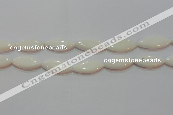 CAG7232 15.5 inches 16*33mm marquise white agate gemstone beads