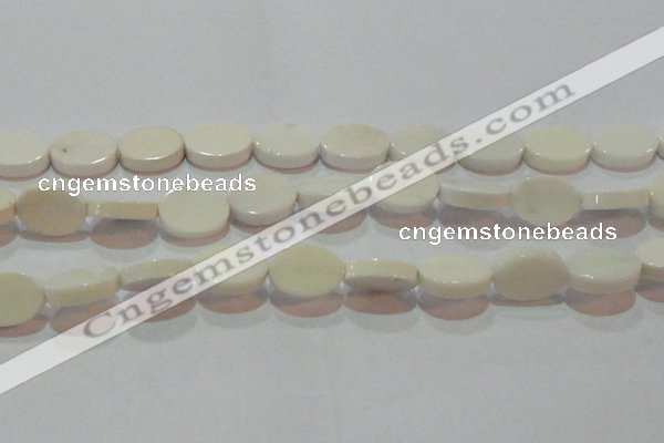 CAG7236 15.5 inches 13*18mm oval white agate gemstone beads