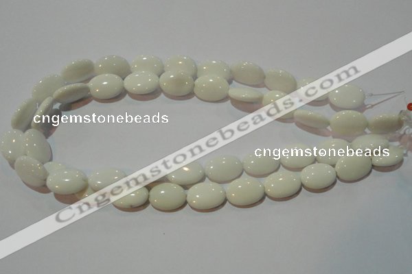 CAG7242 15.5 inches 15*20mm oval white agate gemstone beads