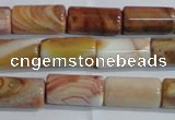 CAG7310 15.5 inches 8*16mm tube red botswana agate beads