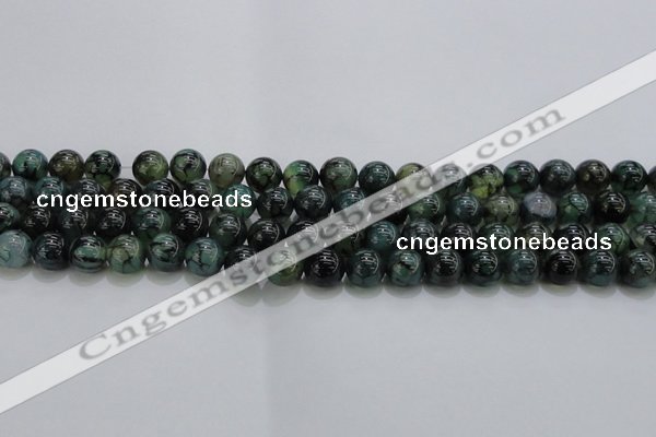 CAG7323 15.5 inches 10mm round dragon veins agate beads wholesale