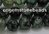 CAG7324 15.5 inches 12mm round dragon veins agate beads wholesale