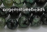 CAG7324 15.5 inches 12mm round dragon veins agate beads wholesale